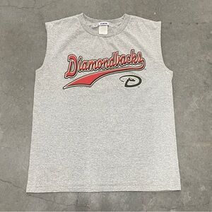 Vintage Style Y2K Arizona Diamondbacks Sleeveless Shirt Mens Medium Gray 2007